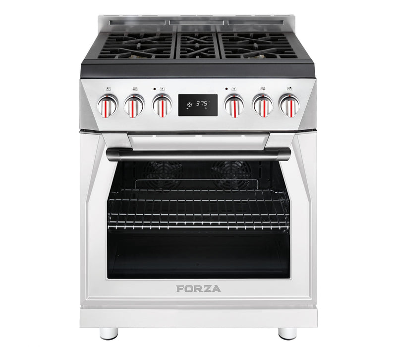 Forza 30-Inch Professional Dual Fuel Range in  Valoroso White (FR304DF-W)