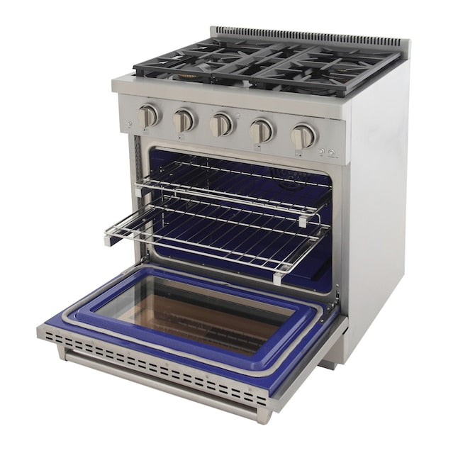 Kucht Professional 30" 4.2 cu. ft. Natural Gas Range in Stainless Steel with True Simmer Burners, KFX3000X-S