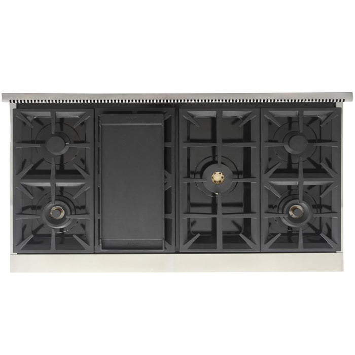 Kucht Professional 48" 6.7 cu. ft. Natural Gas Range in White with True Simmer Burners, KFX4800X-W