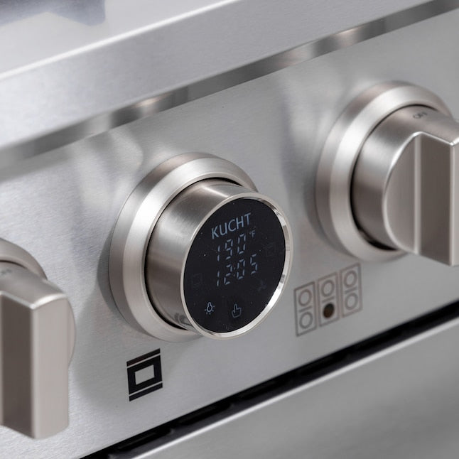 Kucht 48" 6.7 cu. ft. 8 Burner Natural Gas Dual Fuel Range in Stainless Steel with Digital Thermostat - KXP48-SS