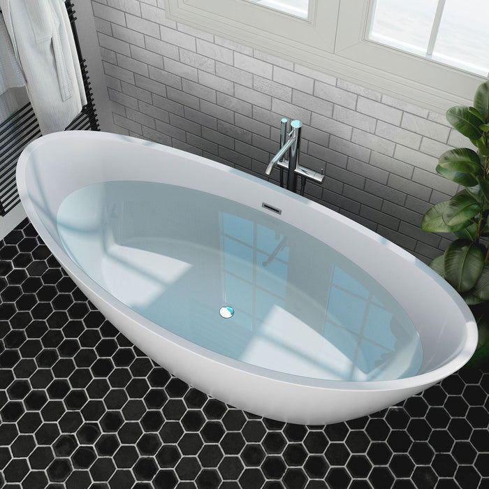 67" Freestanding Soaking Tub with Center Drain - EMPV-67FT1518