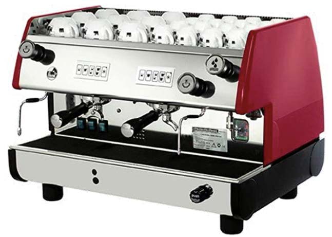 La Pavoni Cafe 2V Commercial Volumetric Espresso/Cappuccino Machine - Red