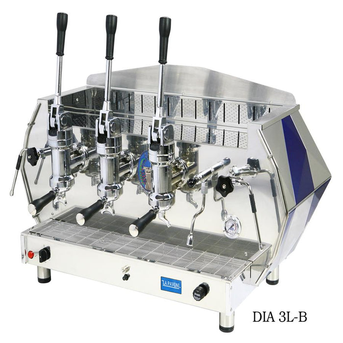 La Pavoni - Diamante Espresso  - 3 Group Lever - Chrome / Blue