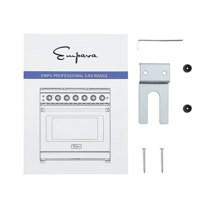 Empava 36 in. Pro-Style Slide-in Single Oven Gas Range - EMPV-36GR11
