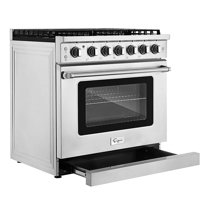 Empava 36 in. Pro-Style Slide-in Single Oven Gas Range - EMPV-36GR11