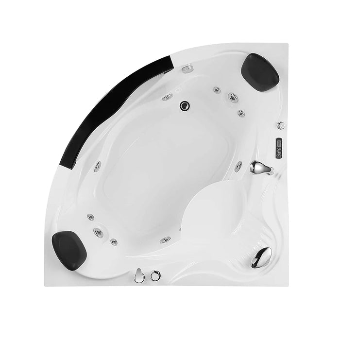 59" Alcove Whirlpool Inline Heater LED Tub with Left Drain - EMPV-59JT319LED