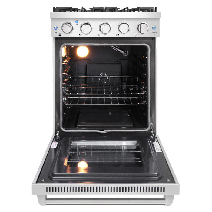 Cosmo 24" 3.73 cu. ft. Slide-In Freestanding Gas Range with 4 Sealed Burners n Stainless Steel, COS-EPGR244