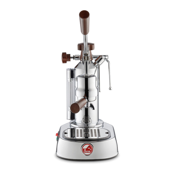 La Pavoni Europiccola - Chrome with Wood - Front