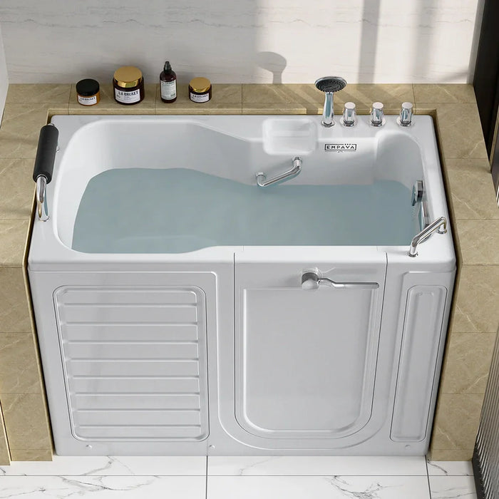 Empava 54 Alcove Soaking Walk-in Tub with Right Drain