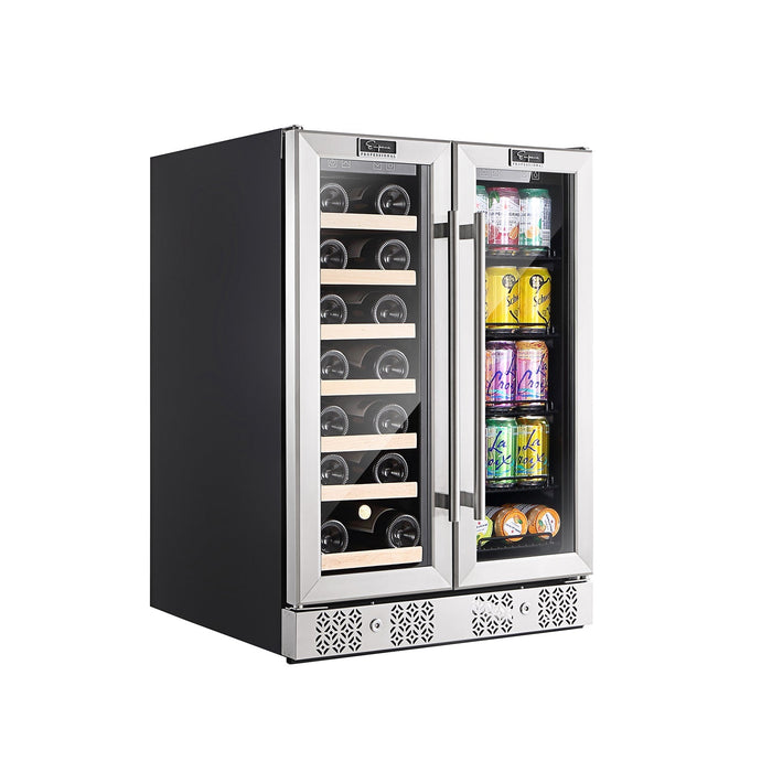 Empava 24" Dual Zone Wine and Beer Fridge Beverage Cooler - EMPV-BR03D