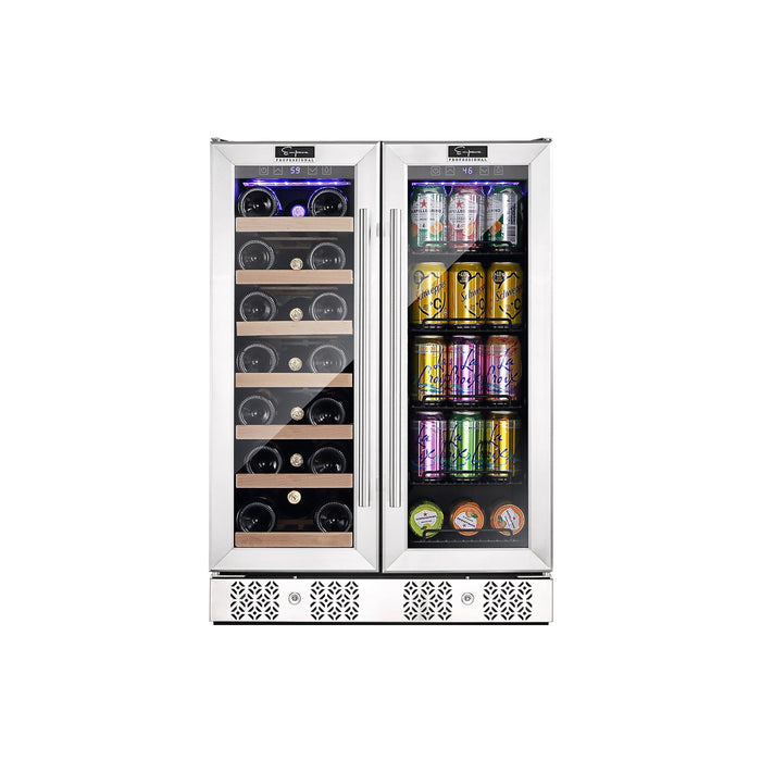 Empava 24" Dual Zone Wine and Beer Fridge Beverage Cooler - EMPV-BR03D