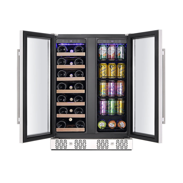 Empava 24" Dual Zone Wine and Beer Fridge Beverage Cooler - EMPV-BR03D