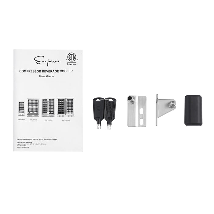 Empava 24 Inch Freestanding & Under Counter Beverage Fridge - EMPV-BR02S