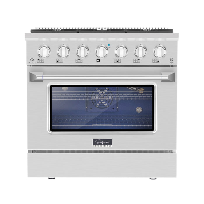 Empava 36 In. Pro-Style Slide-In Single Oven Gas Range - EMPV-36GR08