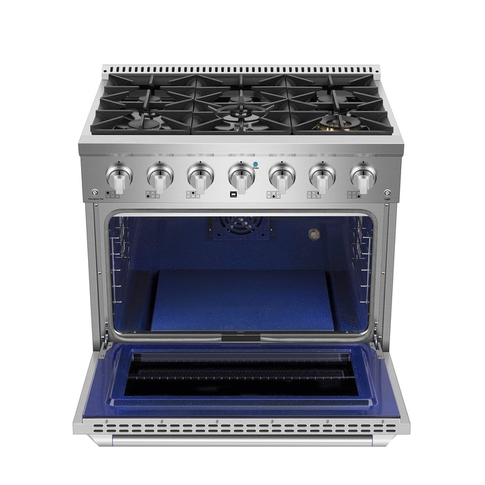 Empava 36 In. Pro-Style Slide-In Single Oven Gas Range - EMPV-36GR08