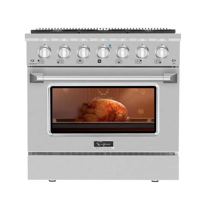 Empava 36 In. Pro-Style Slide-In Single Oven Gas Range - EMPV-36GR08
