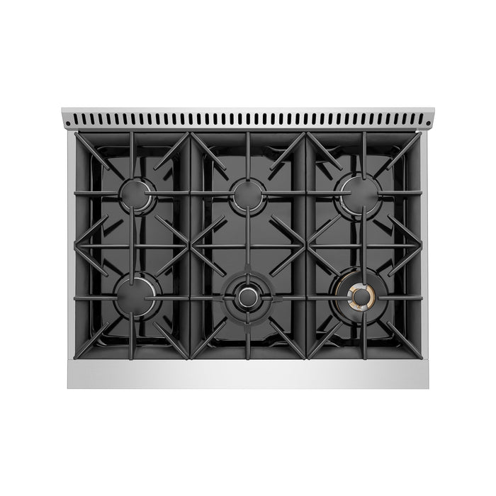 Empava 36 In. Pro-Style Slide-In Single Oven Gas Range - EMPV-36GR08