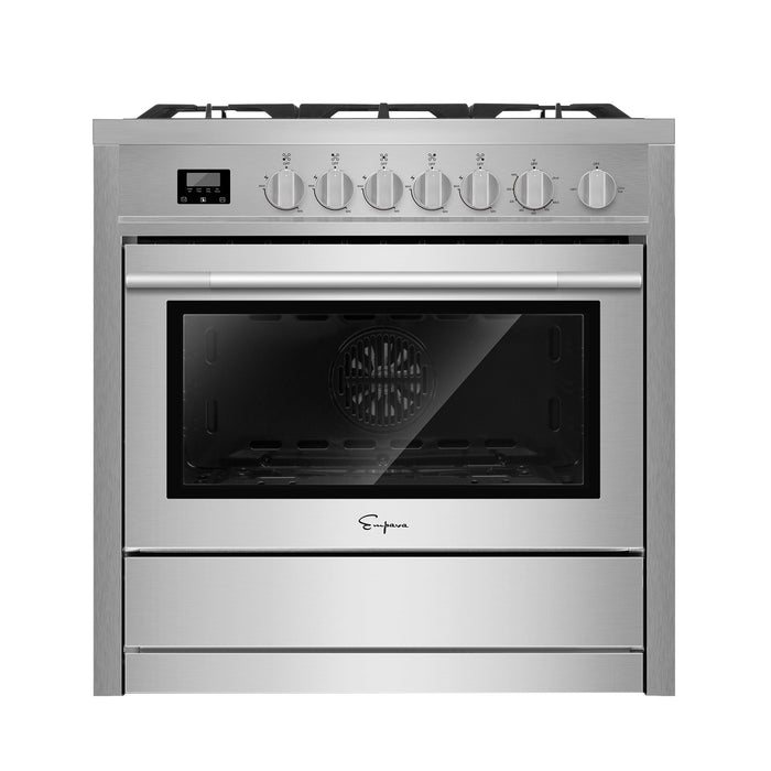 Empava 36 Inch Freestanding Range Gas Cooktop And Oven - EMPV-36GR12