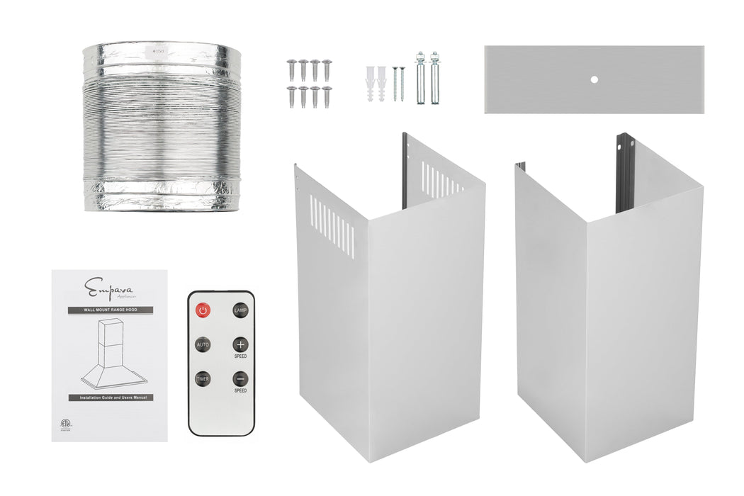 Empava 36 in. 380 CFM Ducted Wall Mount Range Hood - EMPV-36RH04