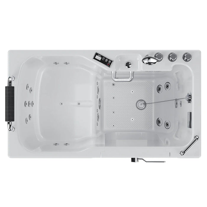 Empava 54inch Alcove Inline Heater Whirlpool Walk-in Tub
