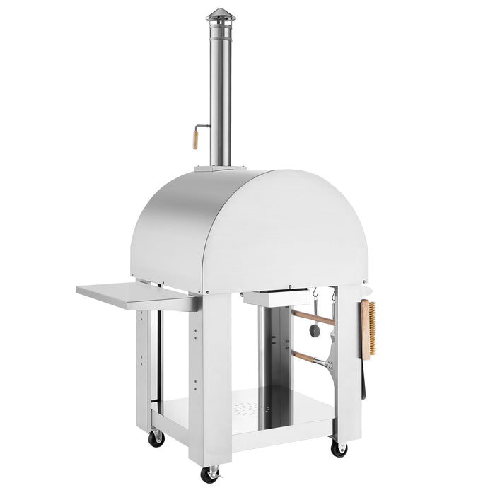 Empava Outdoor Wood Fired Pizza Oven With Side Table - EMPV-PG05