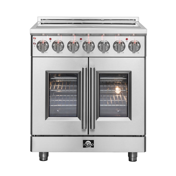 Forno 30" Freestanding French Door Electric Range with 5 Elements, FFSEL6955-30