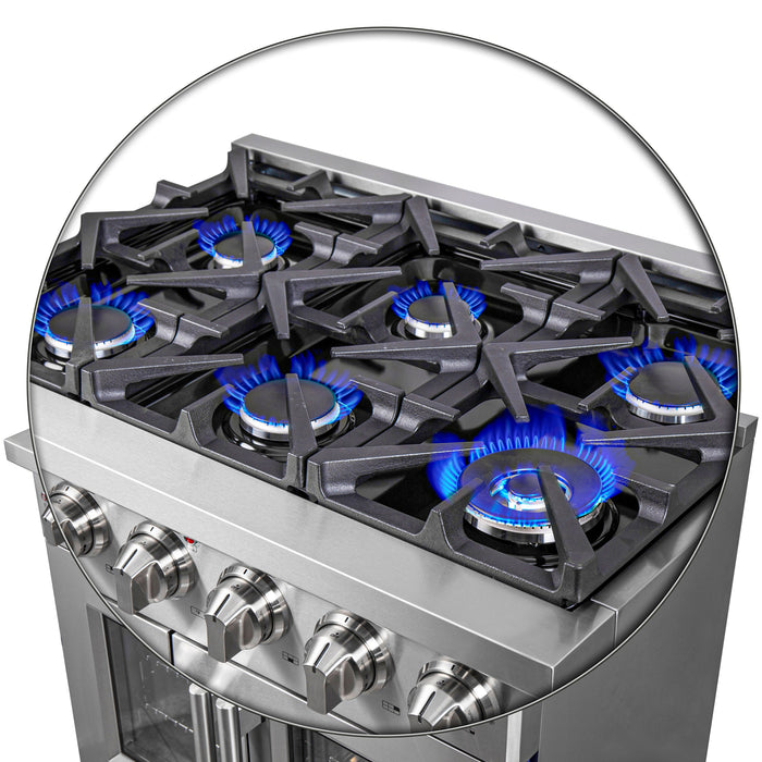 Forno 36″ Freestanding French Door Gas Range with 6 Burners, FFSGS6439-36