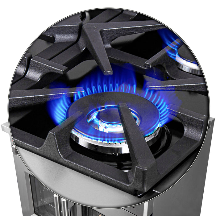 Forno 36″ Freestanding French Door Gas Range with 6 Burners, FFSGS6439-36