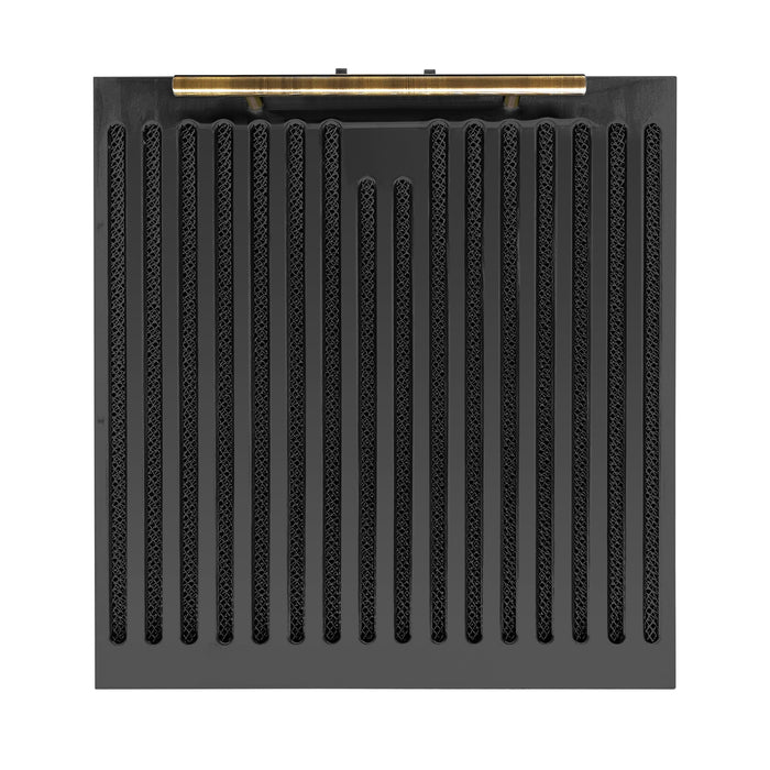 Forno Espresso 30" Under Cabinet Range Hood in Black with Antique Brass Handles, FRHUC5255-30BLK