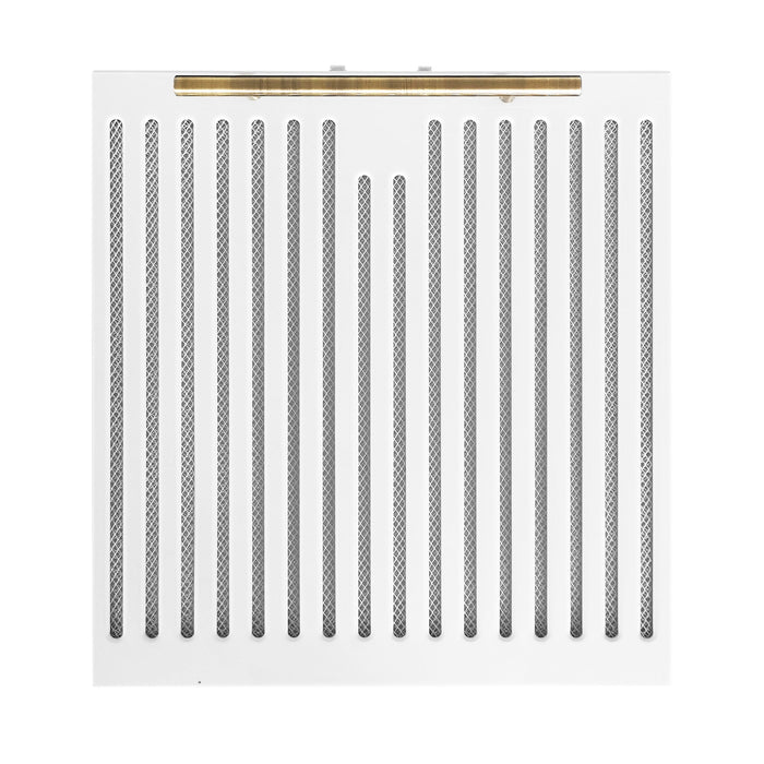 Forno Espresso 30" Under Cabinet Range Hood in White with Antique Brass Handles, FRHUC5255-30WHT