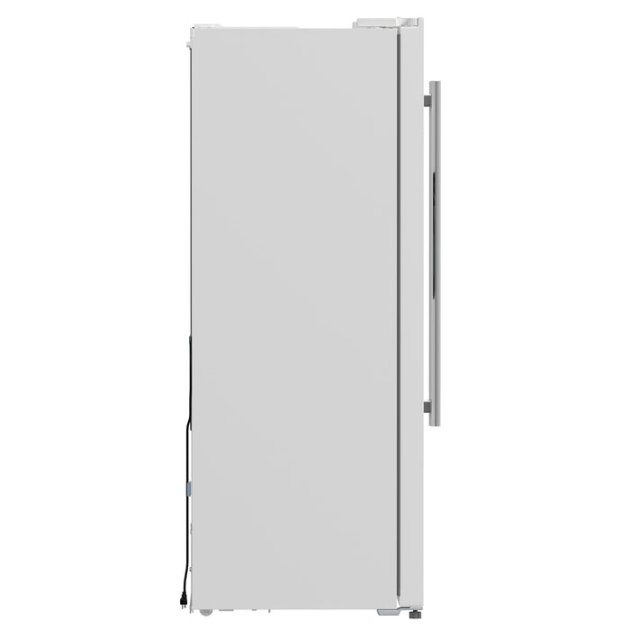 Forno Espresso 36" 20 Cu. Ft. Side-By-Side Refrigerator with Water and Ice Dispenser in White with Silver Handles, FFRBI1844-36WHT