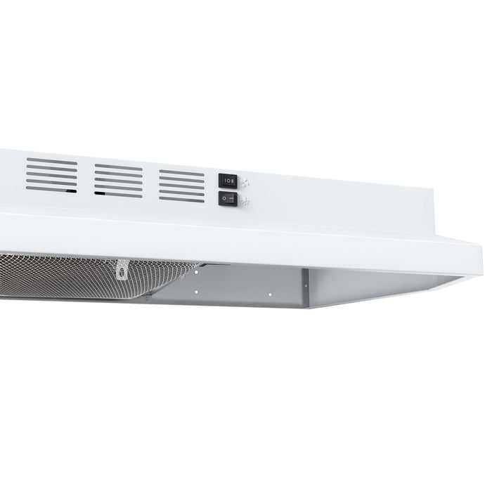 Forno 30" 200 CFM Compact Under Cabinet Convertible Range Hood in White, FRHUC5200-30WHT