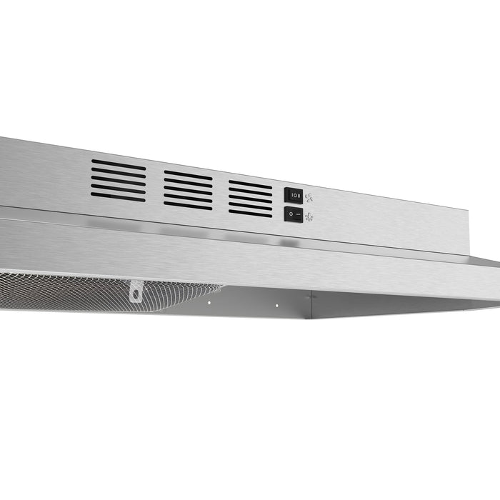 Forno 30" 200 CFM Compact Under Cabinet Convertible Range Hood in Stainless Steel, FRHUC5200-30