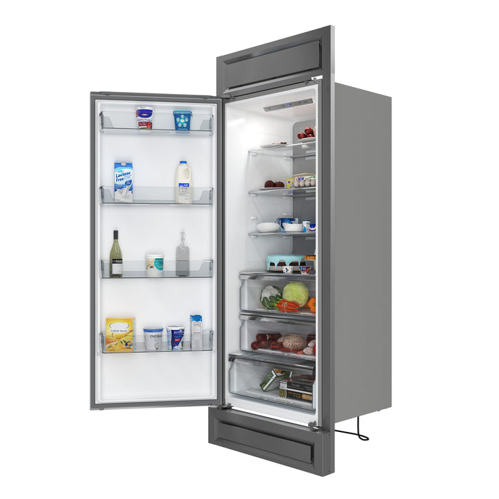 Forno 28" 13.6 cu. ft. Left Swing Convertible Refrigerator/ Freezer with Grill Trim, FFFFD1722-32LS