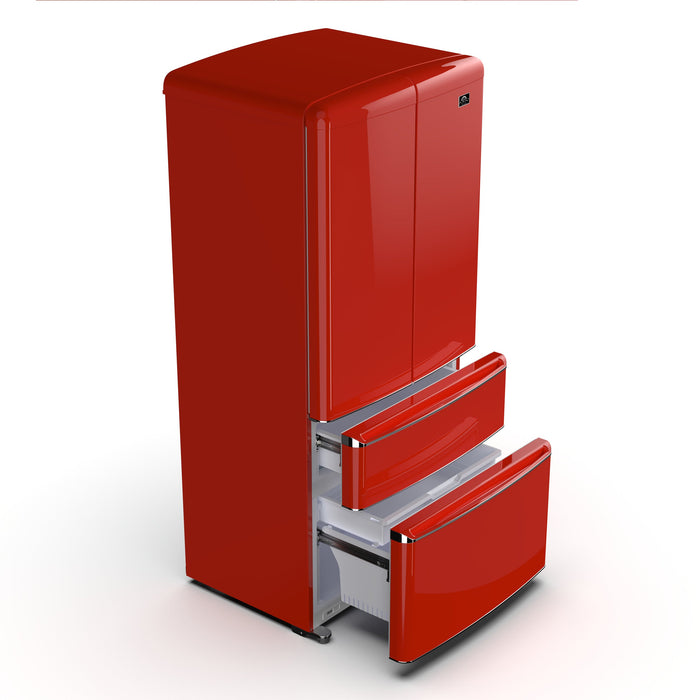 Forno Luigi 33" 18 cu. ft. French Door Refrigerator in Red, FFFFD1791-33RED