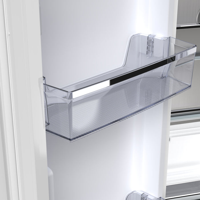 Forno Luigi 33" 18 cu. ft. French Door Refrigerator in White with Antique Brass Handles, FFFFD1791-33WHT