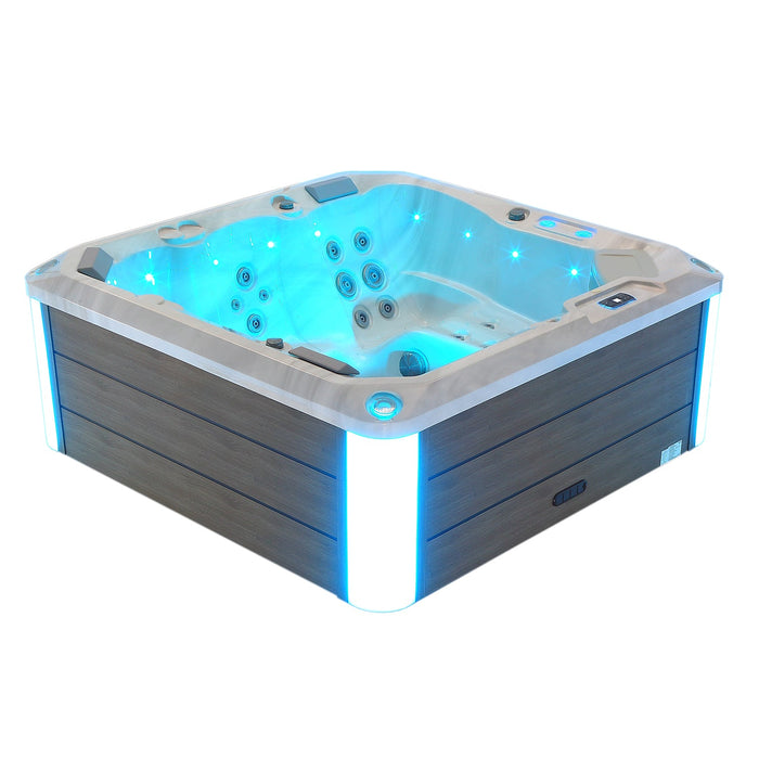 Luxury Freestanding 5-Person Square Outdoor Hot Tub - EMPV-SPA3528