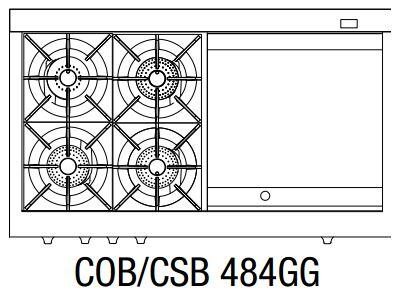 Capital Connoisseurian Series 48" Freestanding Dual Fuel Range with 7.8 cu. ft. Double Electric Ovens in Stainless Steel (COB488)
