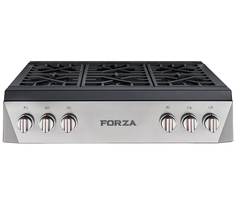 Forza 36-Inch Professional Rangetop in Stainless Steel (FRT366GN)
