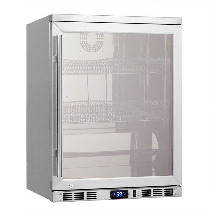 KingsBottle 24 Inch Undercounter Beverage Cooler with Heating Glass Door