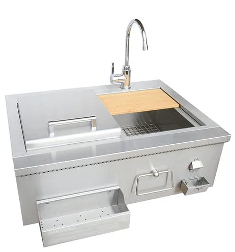 Kokomo Grills 30" Built-In Bartender Cocktail Station With Sink Bottle Opener and Ice Chest KO-30CKT-SNK