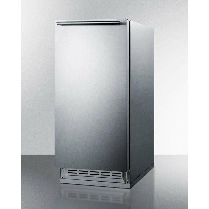Summit 16" Built-In Ice Maker with 12 lbs. Daily Ice Production, 12 lbs. Ice Storage, Crescent Ice, Reversible Door