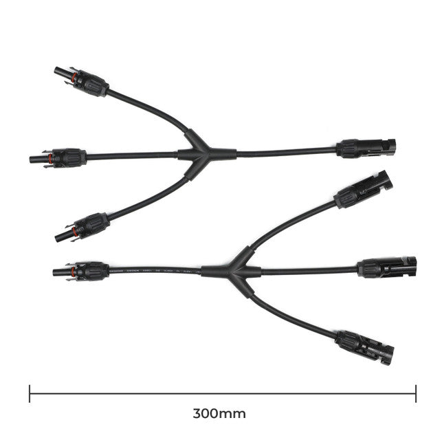 Renogy Solar Connectors M Branch Parallel Adapter Cable MMMF+FFFM Pair