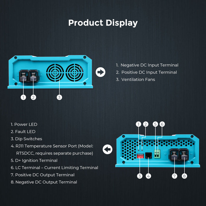 Renogy 12V 20A DC to DC On-Board Battery Charger