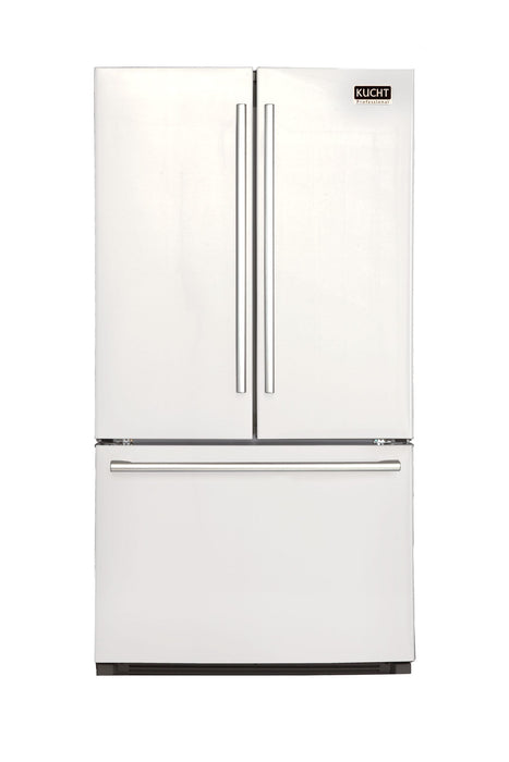 Kucht Professional 36 In. 26.1 cu. ft. Refrigerator with Interior Ice Maker, White, K748FDS-W