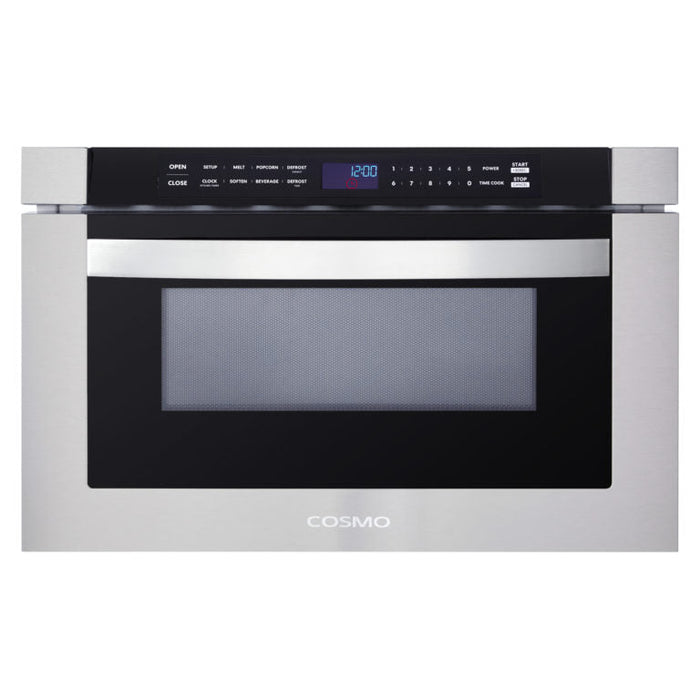 Cosmo Package - 30" Electric Range, Refrigerator with Ice Maker, Microwave and Wine Cooler, COS-4PKG-265