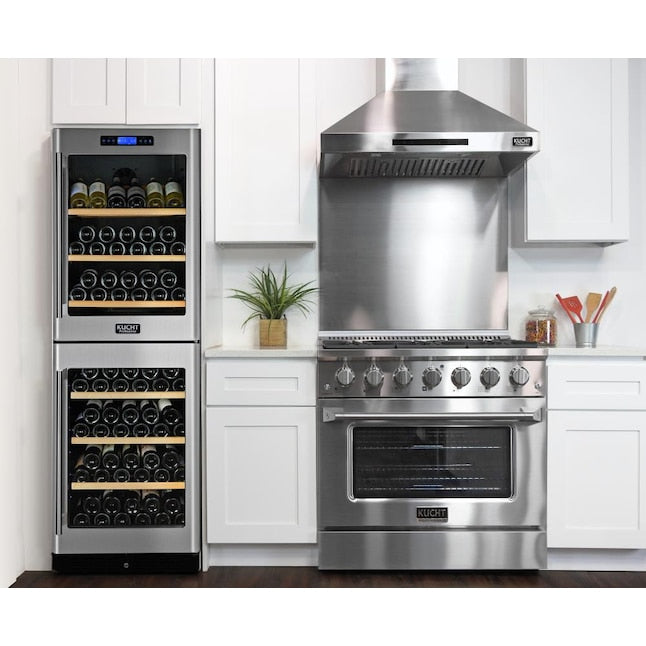 Kucht 36" Pro-Style Natural Gas Dual Fuel Range with 4 Burners in Stainless Steel, KDF362-S