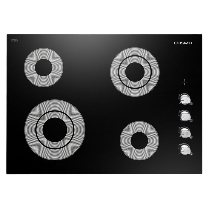 Cosmo 30" Electric Ceramic Glass Cooktop with 4 Burners and Dual Zone Elements, COS-304ECC