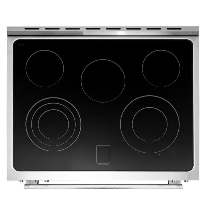 Cosmo Package - 30" Electric Range, Wall Mount Range Hood, Refrigerator with Ice Maker and Dishwasher, COS-4PKG-176