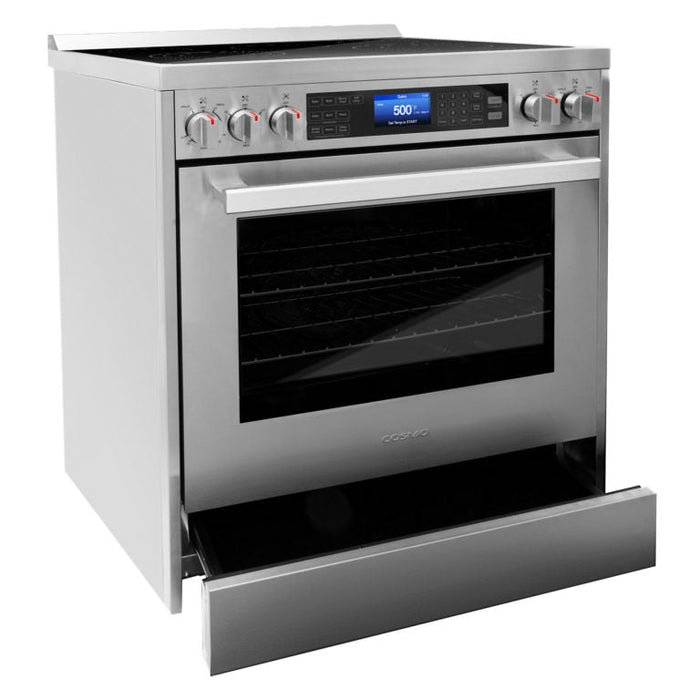 Cosmo Package - 30" Electric Range, Refrigerator with Ice Maker, Dishwasher and Microwave, COS-4PKG-146